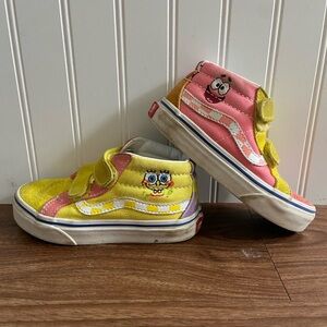 Vans Sponge Bob Patrick Best Friends High Tops Sneakers Hook & Loop Toddler 11